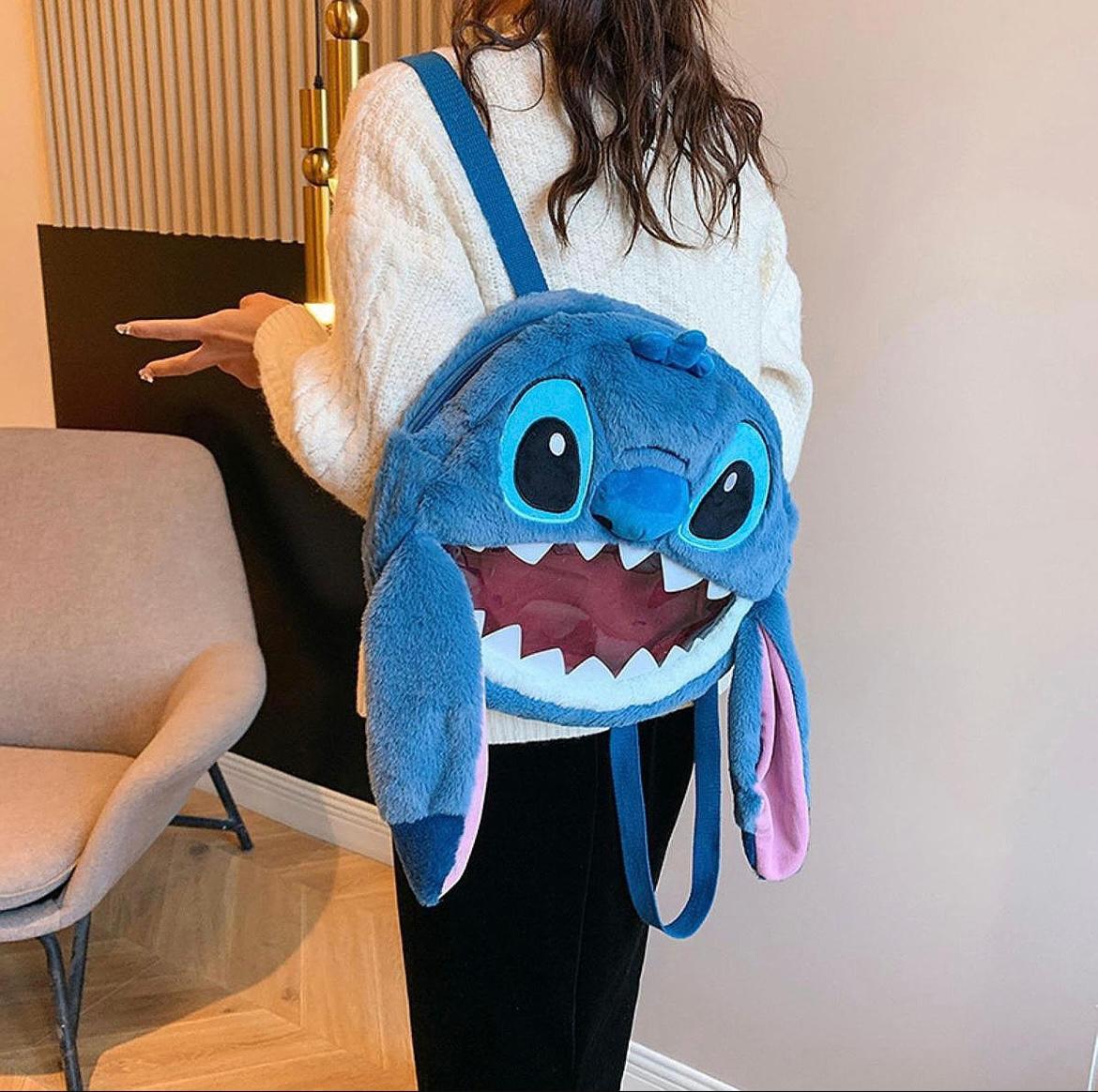 Miniatura 6 de MORRAL MALETA CARA STITCH FELPA ESCOLAR